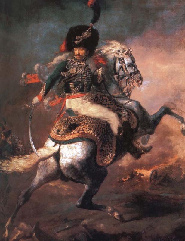An Officer of the Imperial Horse Guards Charging, Theodore Gericault